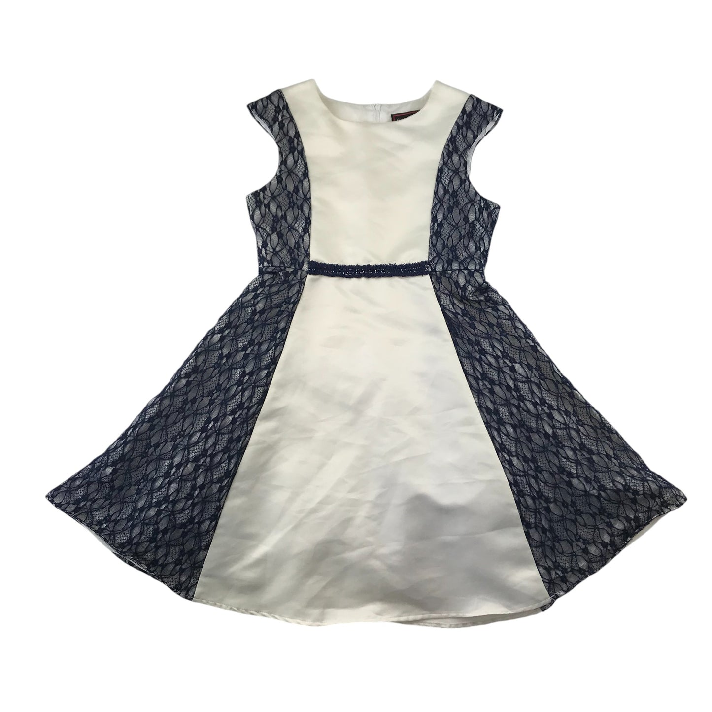 Sugar Plum dress 9-10 years white and navy formal occasionwear