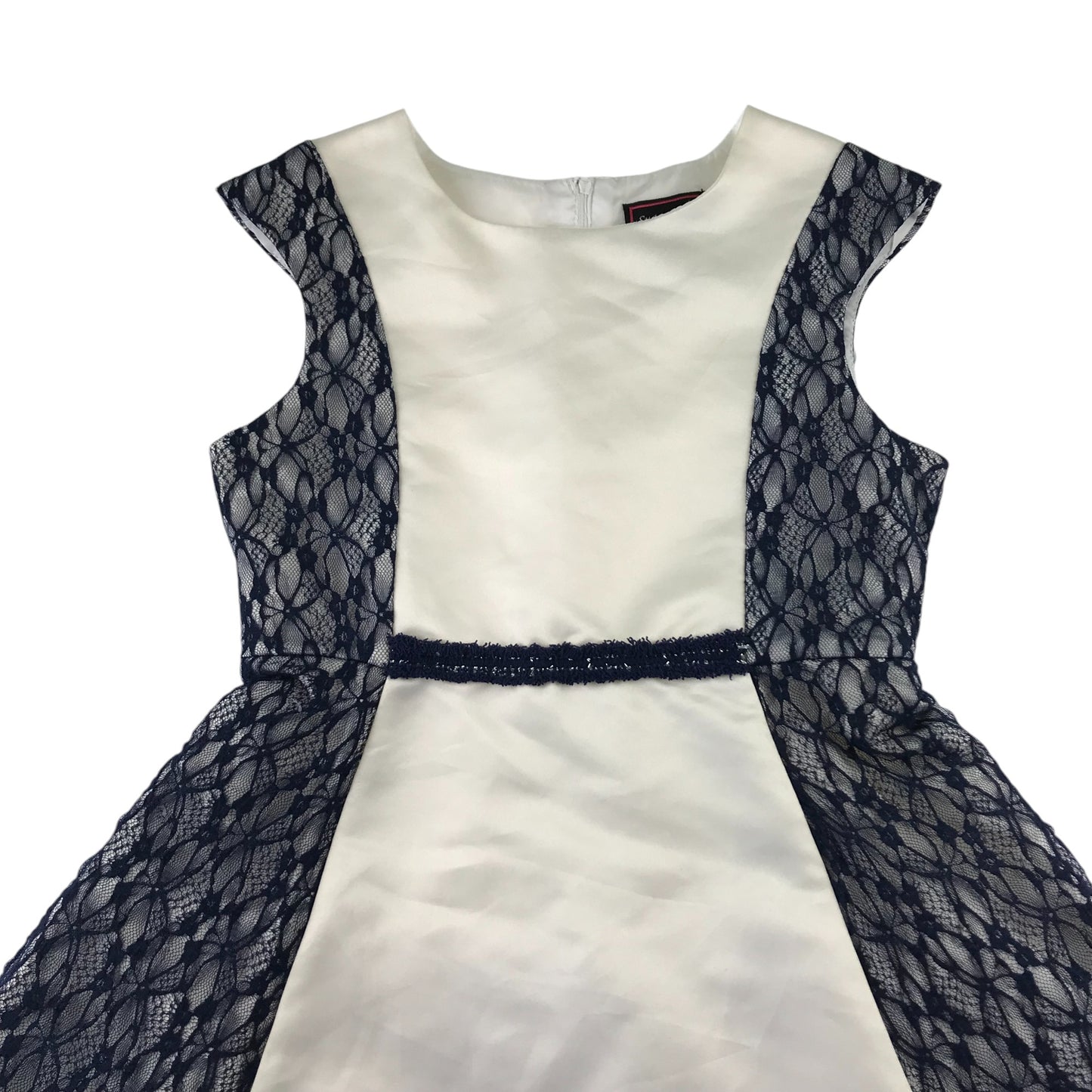 Sugar Plum dress 9-10 years white and navy formal occasionwear