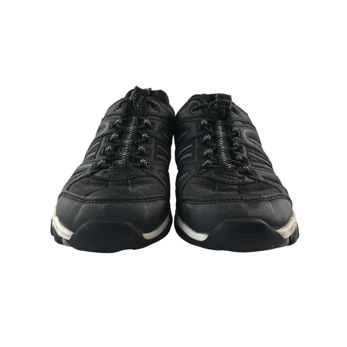 Graceland hiking shoe size 6.5 black with white detailing non tying