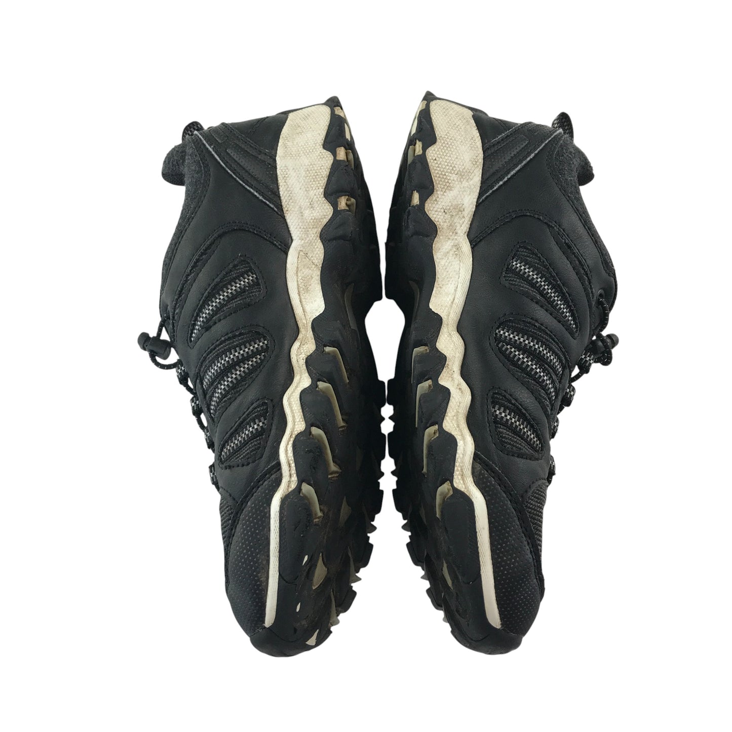 Graceland hiking shoe size 6.5 black with white detailing non tying