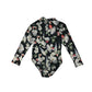 Cupid Girl swimsuit 7-8 years black and floral long sleeve one-piece cossie