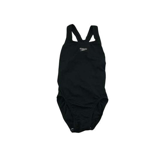 Speedo swimsuit 7-8 years black plain one-piece cossie