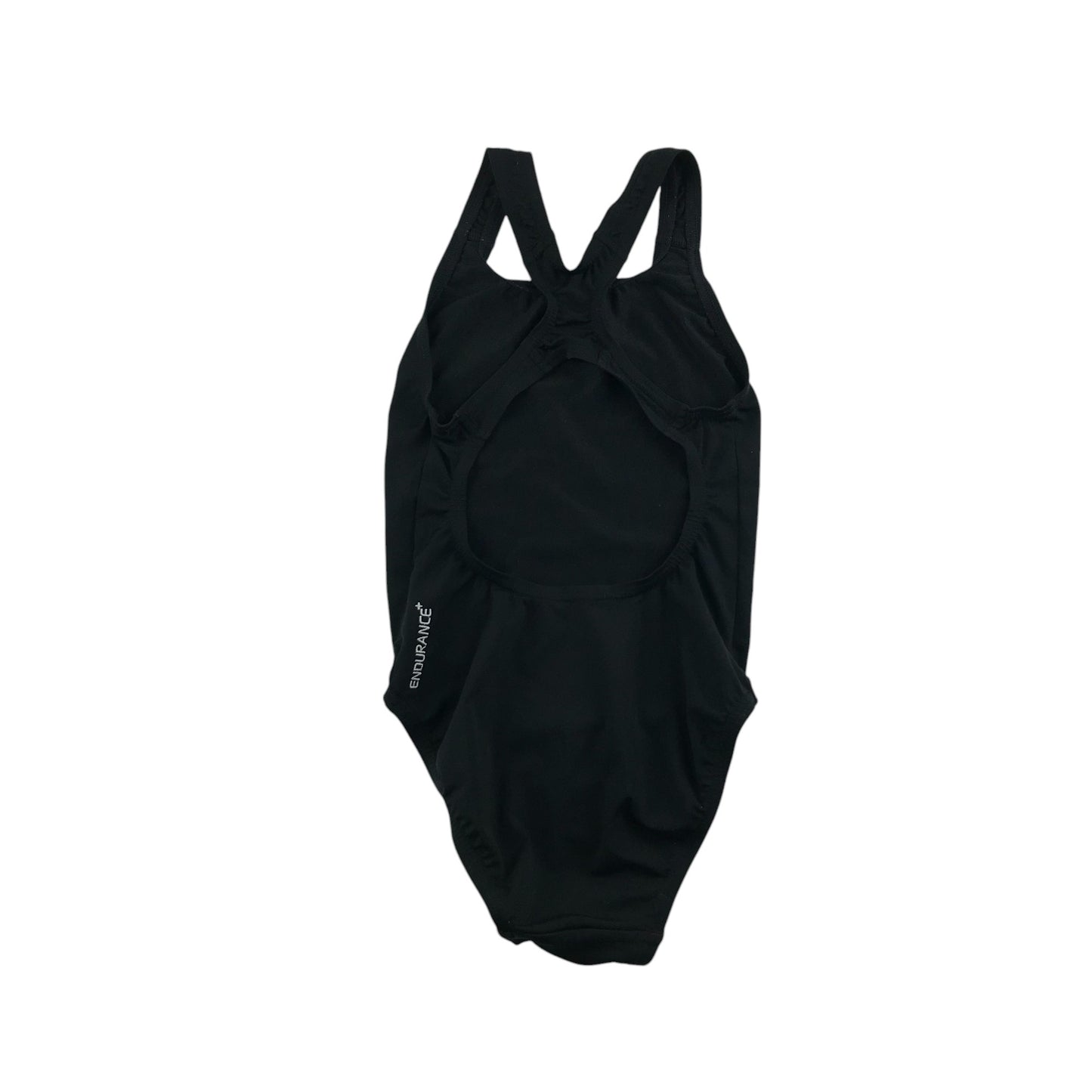 Speedo swimsuit 7-8 years black plain one-piece cossie