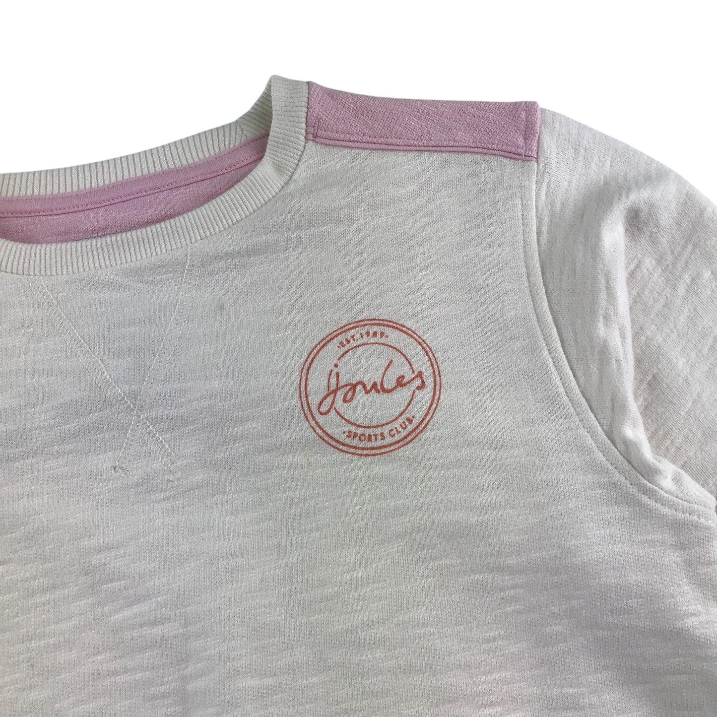 Joules jumper 9-10 years cream long sleeve with logo cotton