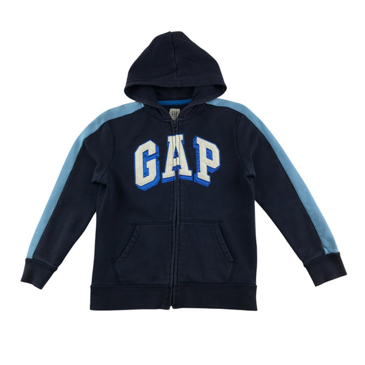 GAP hoodie 9-10 years navy long sleeve zip up with logo