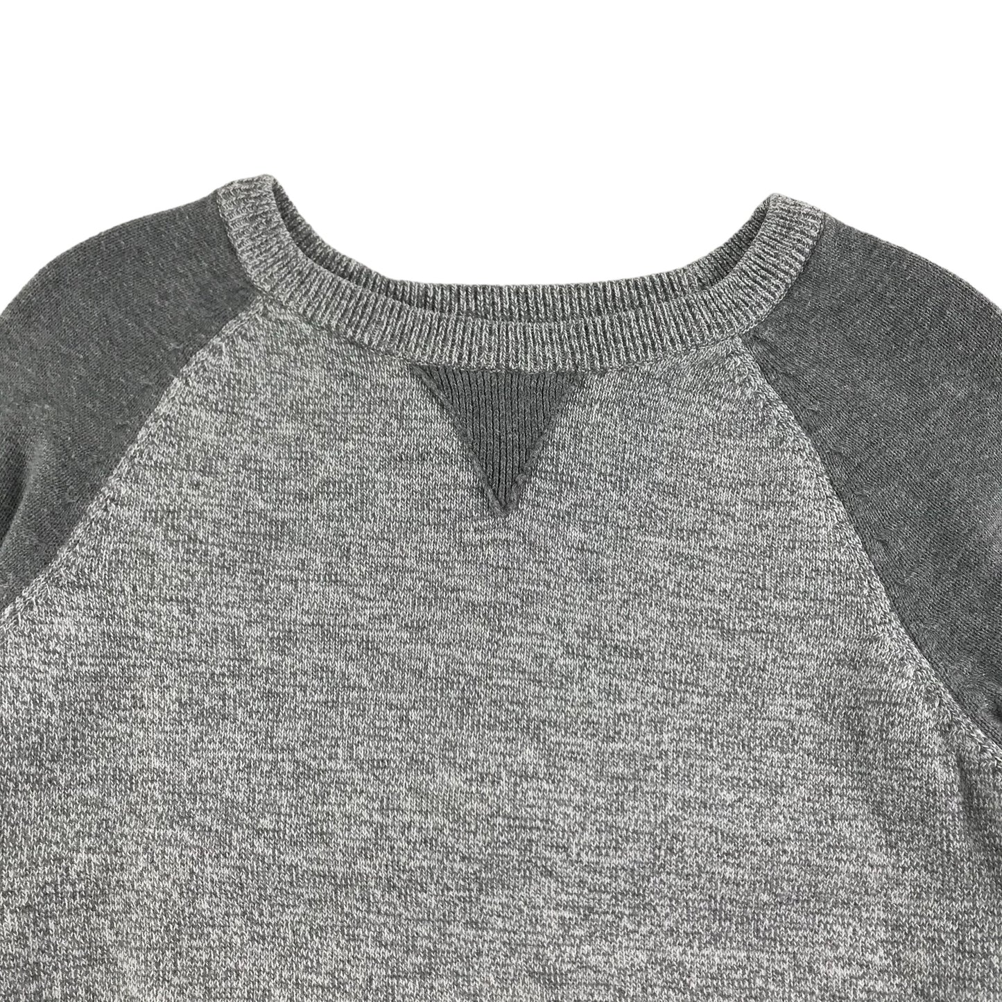 F&F Jumper Age 7 Grey Tone Plain Long Sleeve Knit