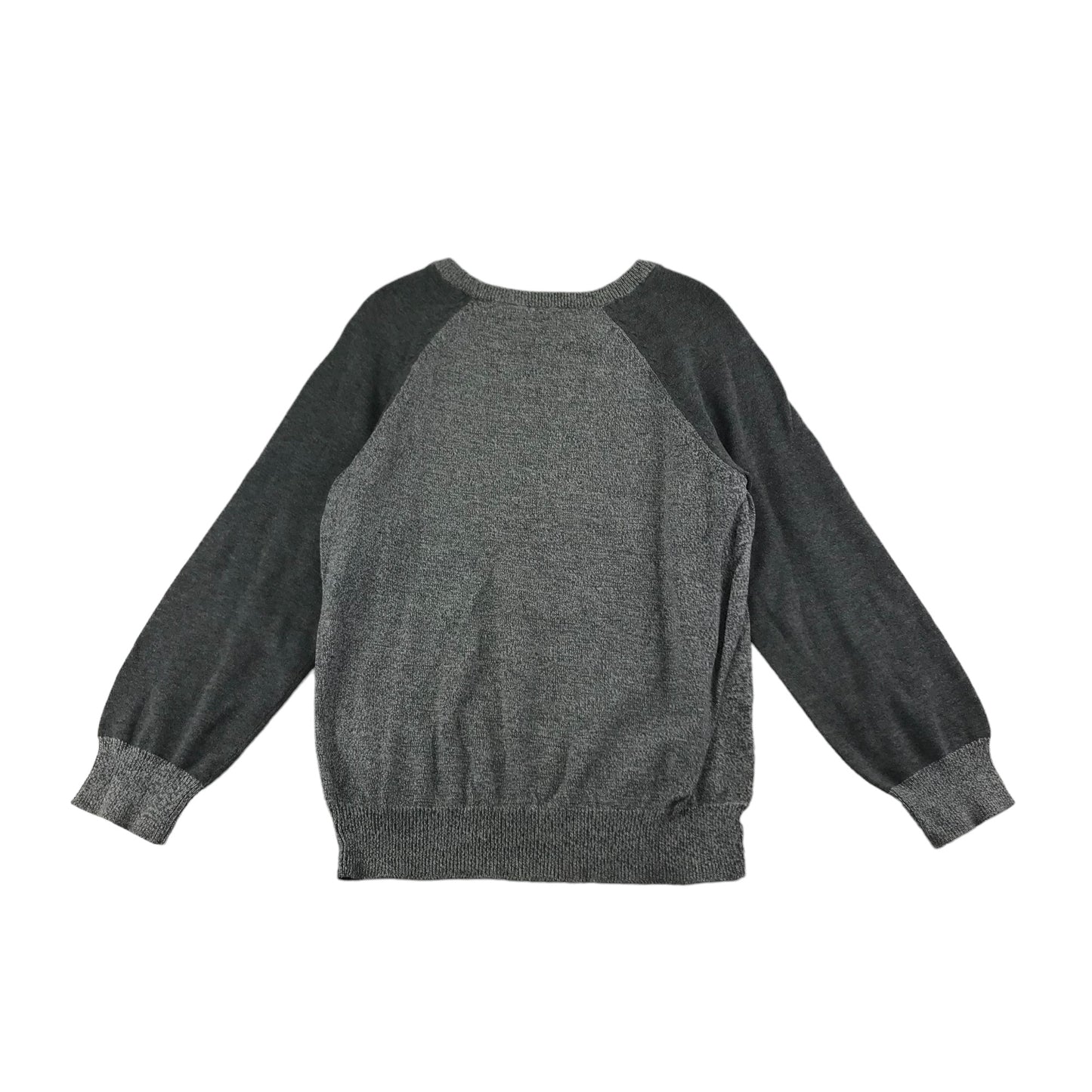 F&F Jumper Age 7 Grey Tone Plain Long Sleeve Knit