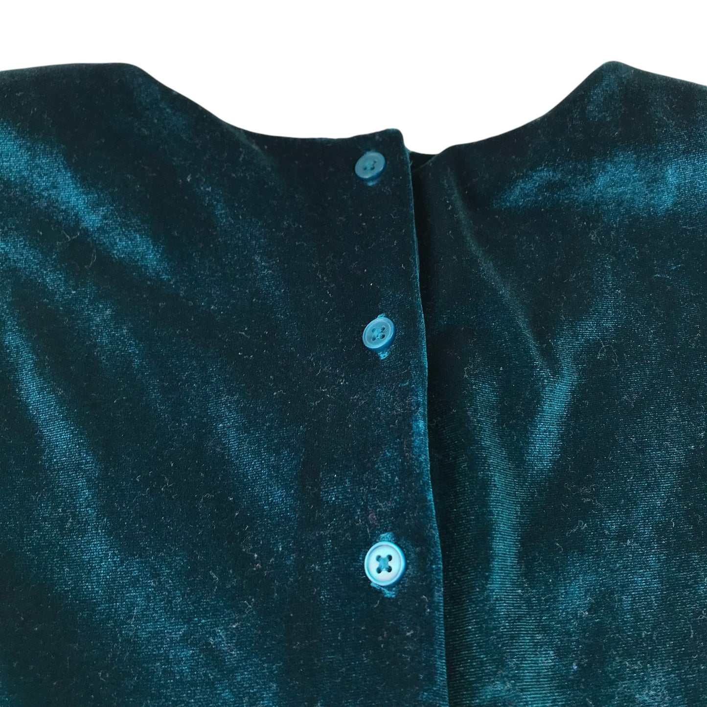 M&S dress 9-10 years teal blue velvety sequin partywear