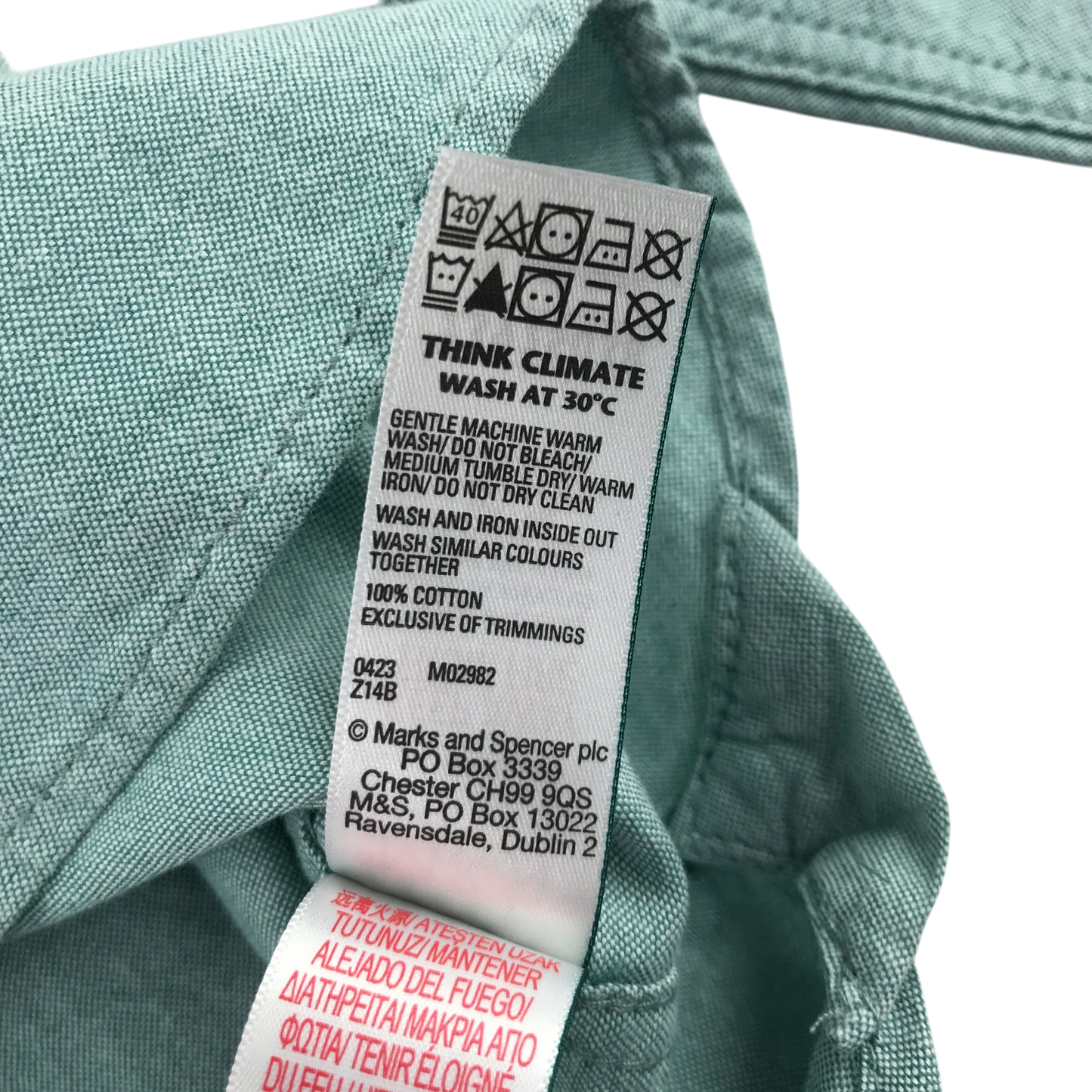 M&S 9-10 years green shirt