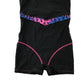 Slazenger swimsuit 9-10 years black pink and blue decorated shorts bottom one piece cossie
