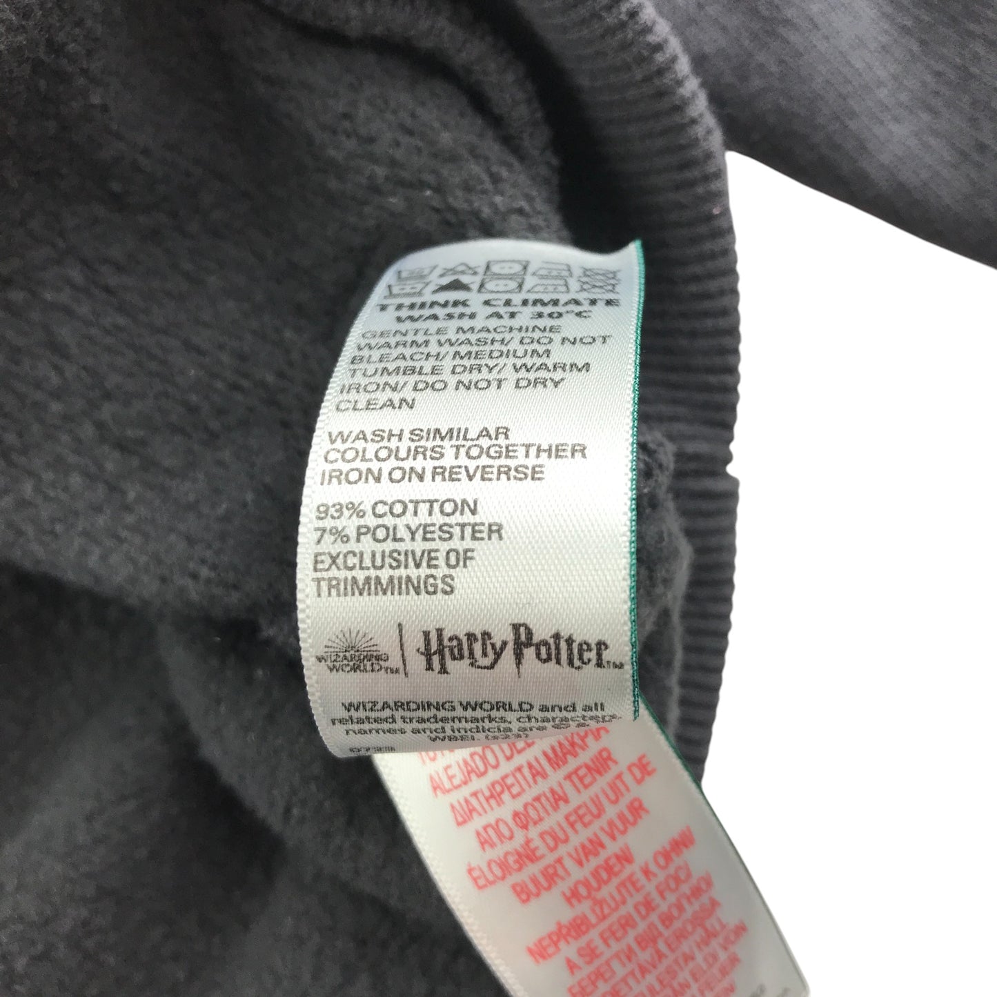 M&S hoodie 9-10 years dark grey long sleeve Hogwarts logo