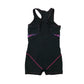 Slazenger swimsuit 9-10 years black pink and blue decorated shorts bottom one piece cossie