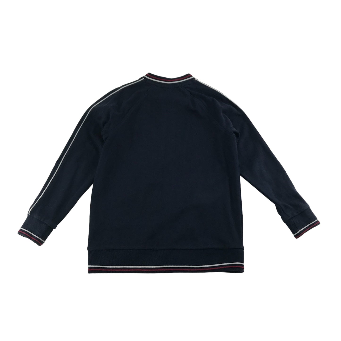 Next Sweater Age 7 Navy Blue Full Zipper Jersey