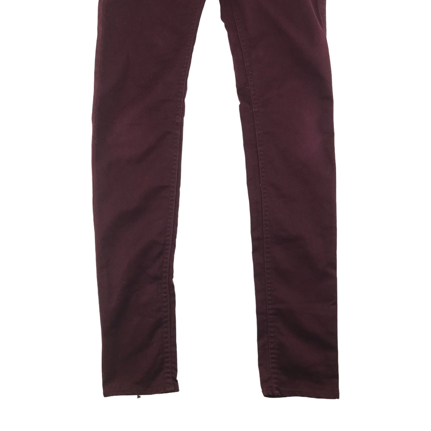 H&M Trousers Women's size 10 Burgundy Skinny Jeans