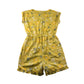 John Lewis Playsuit Age 12 Yellow Floral Button Up Cotton