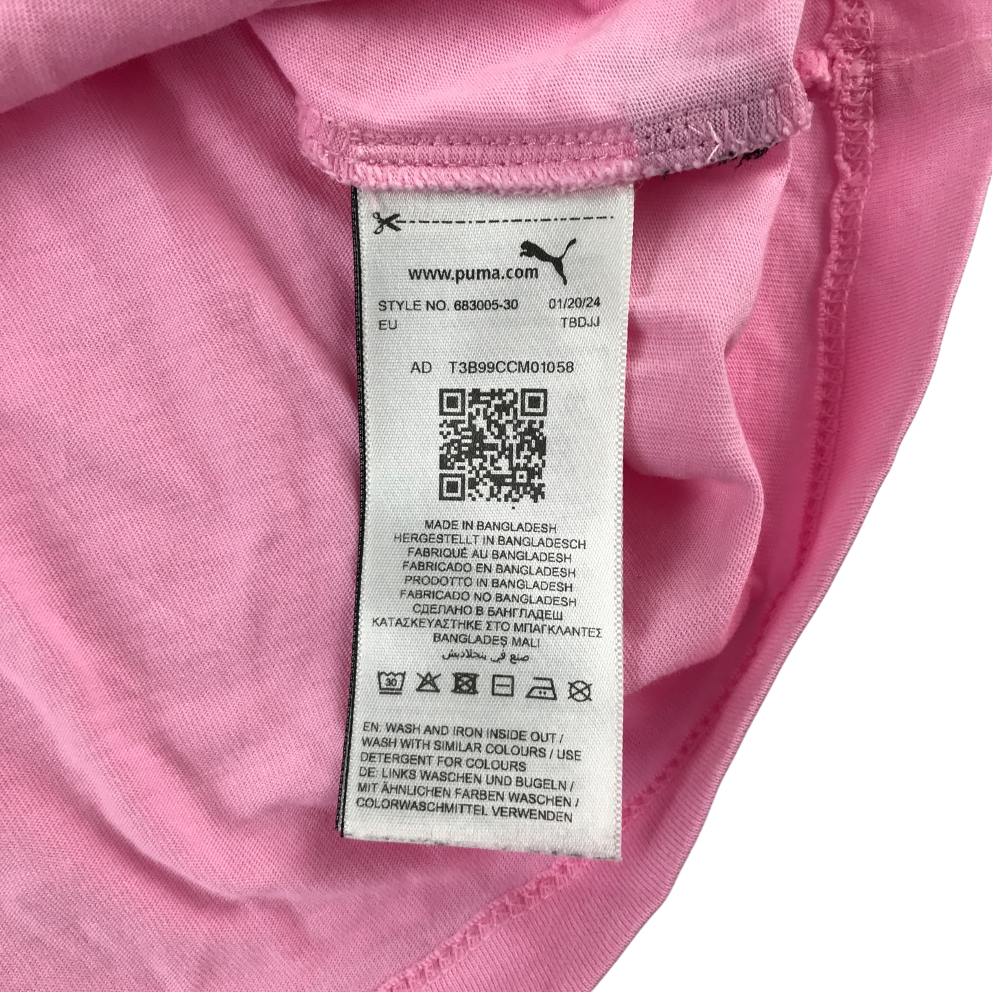 Puma medium pink t-shirt
