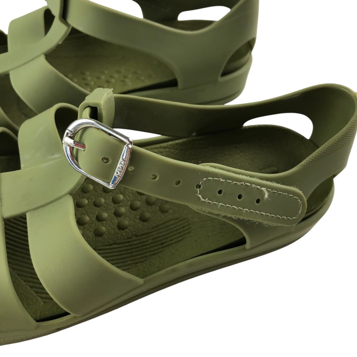 Khaki sandals shoe size UK 1 hook and loop straps