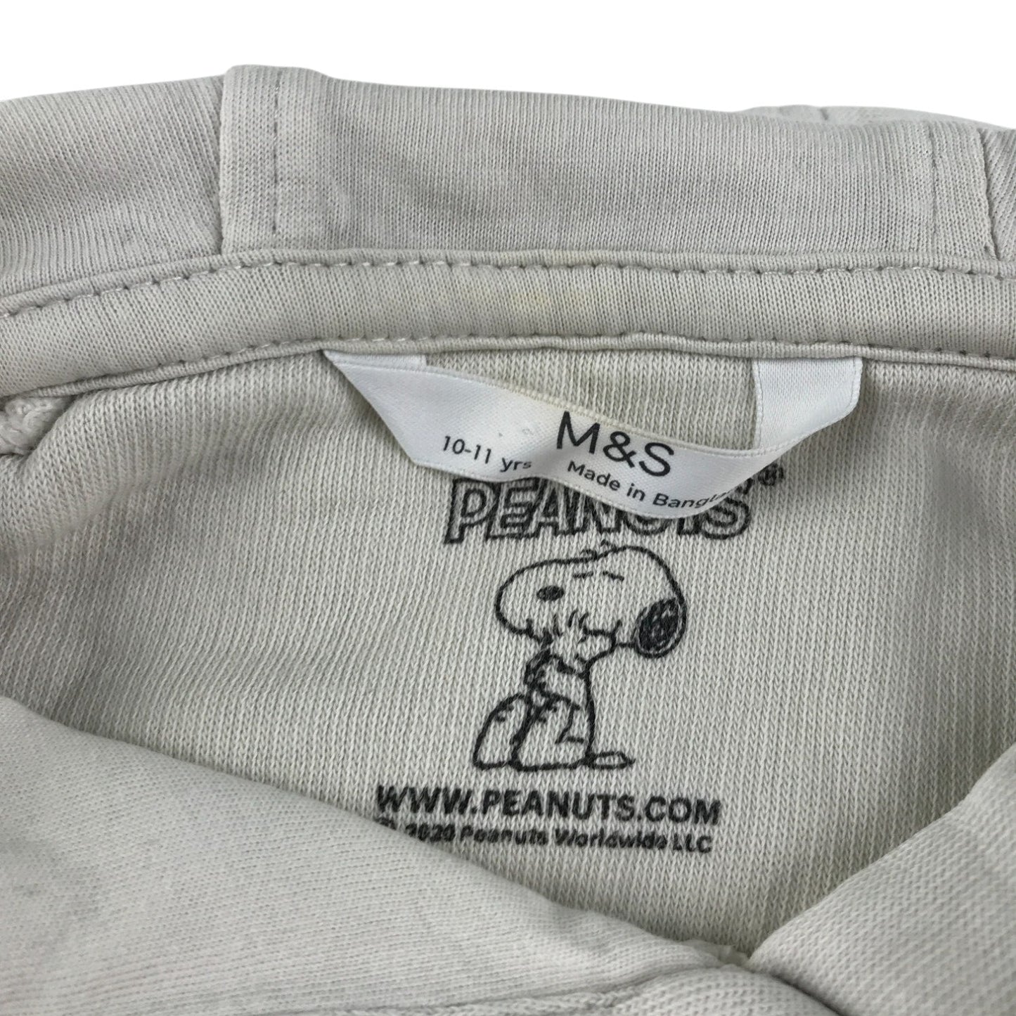H&M hoodie 10-11 years white long sleeve Peanuts Snoopy print