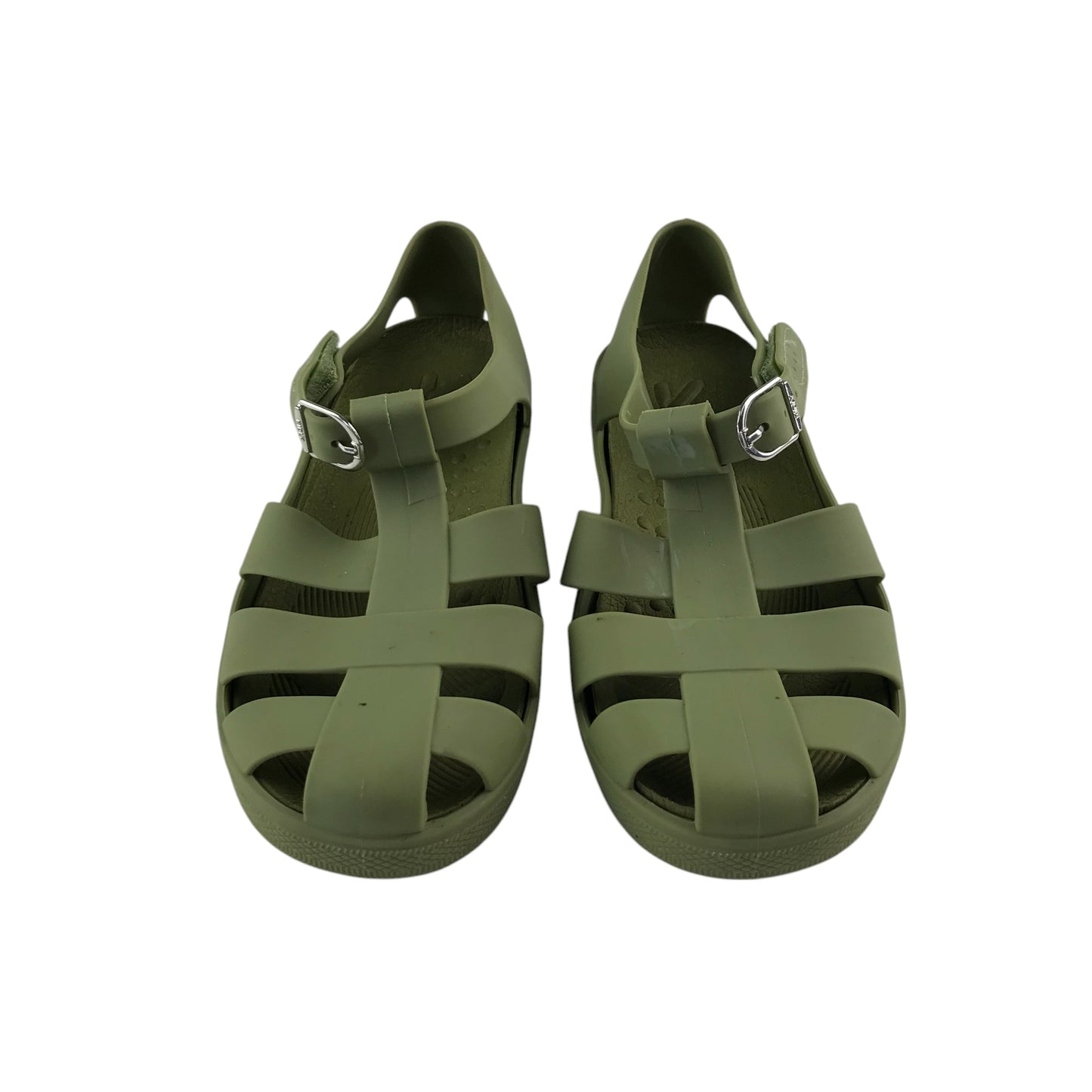 Khaki sandals shoe size UK 1 hook and loop straps