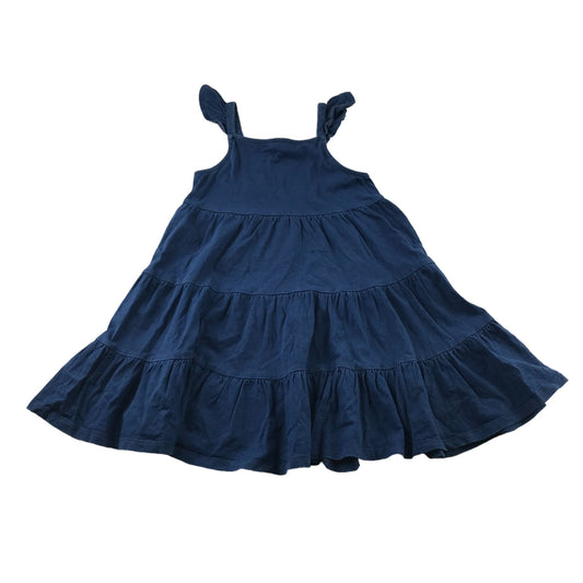 Next Dress Age 7 Dark Blue Denim Style Soft Cotton