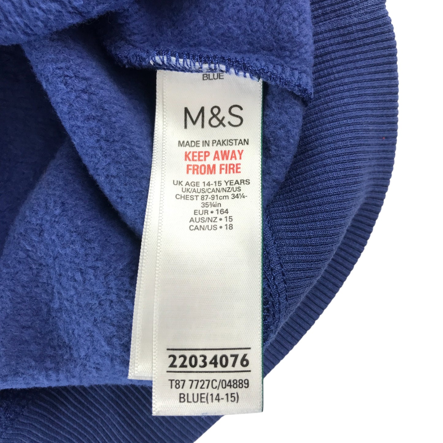 M&S sweater 14-15 years blue Pikachu graphic design