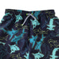 F&F swim trunks 5-6 years navy shark print graphic design
