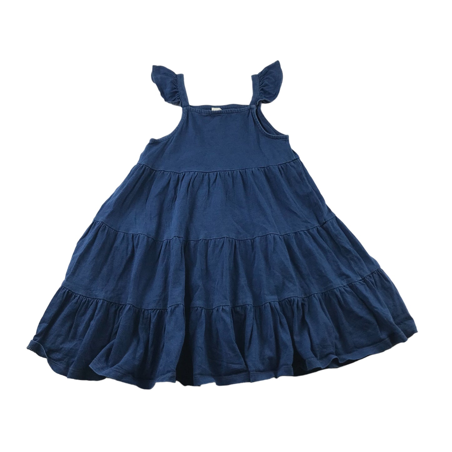 Next Dress Age 7 Dark Blue Denim Style Soft Cotton