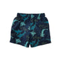 F&F swim trunks 5-6 years navy shark print graphic design