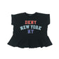 DKNY t-shirt 9-10 years black text graphic design cropped