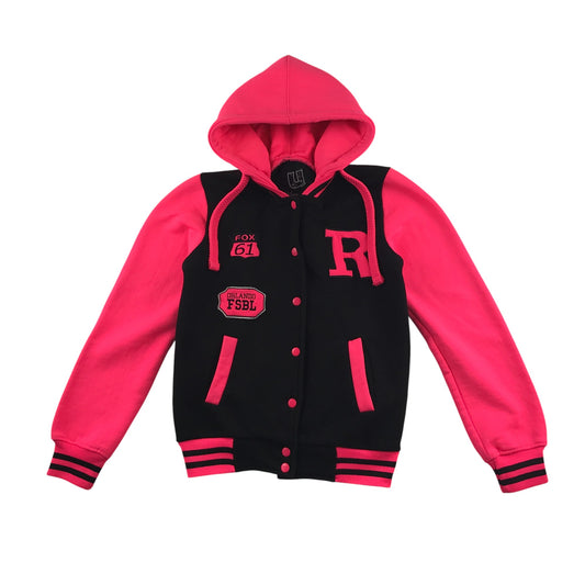 Urban Diva hoodie 11-13 years black and pink varsity jacket