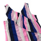 M&S Playsuit Age 9 Pink and Blue Stripy Loose Fit Cotton