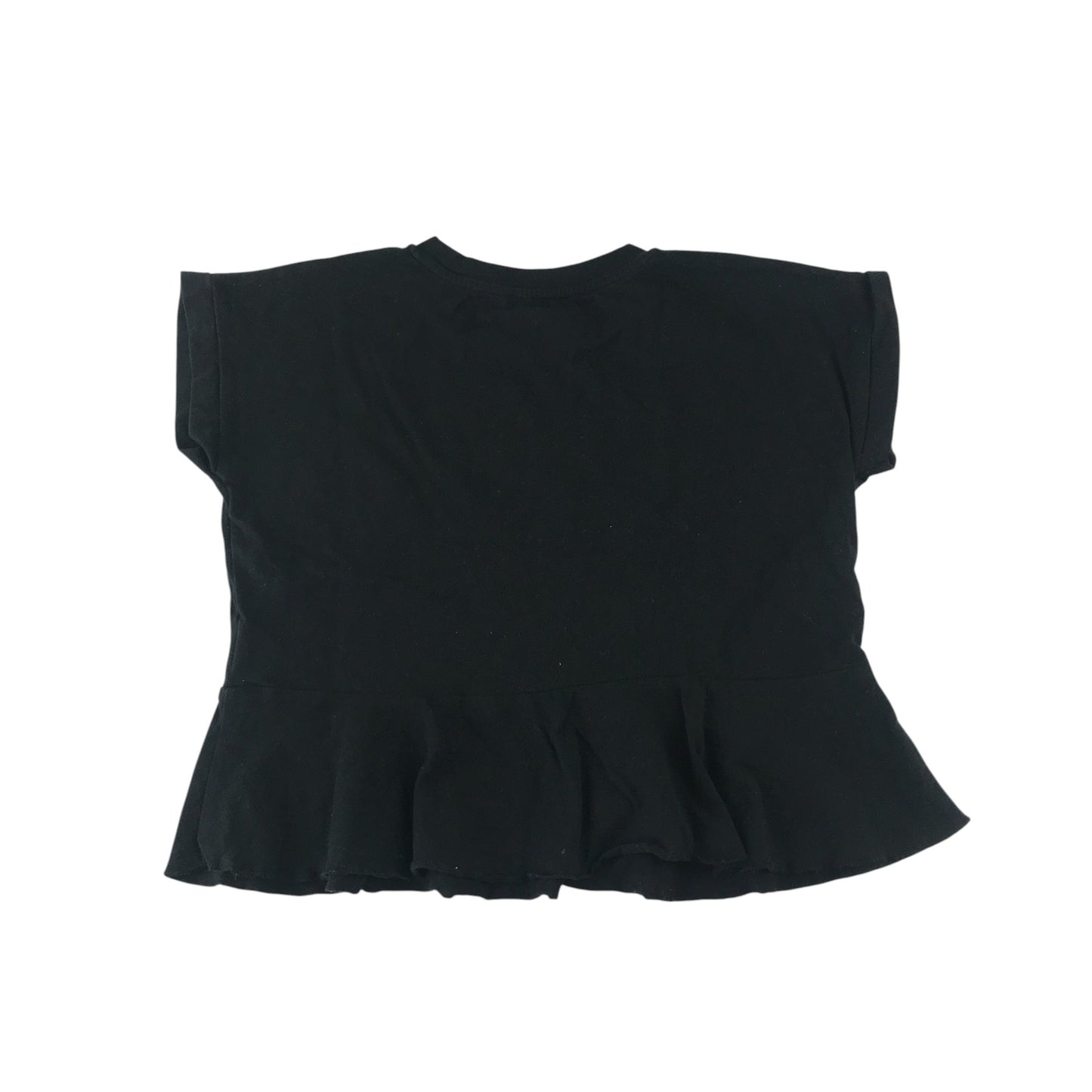 DKNY t-shirt 9-10 years black text graphic design cropped