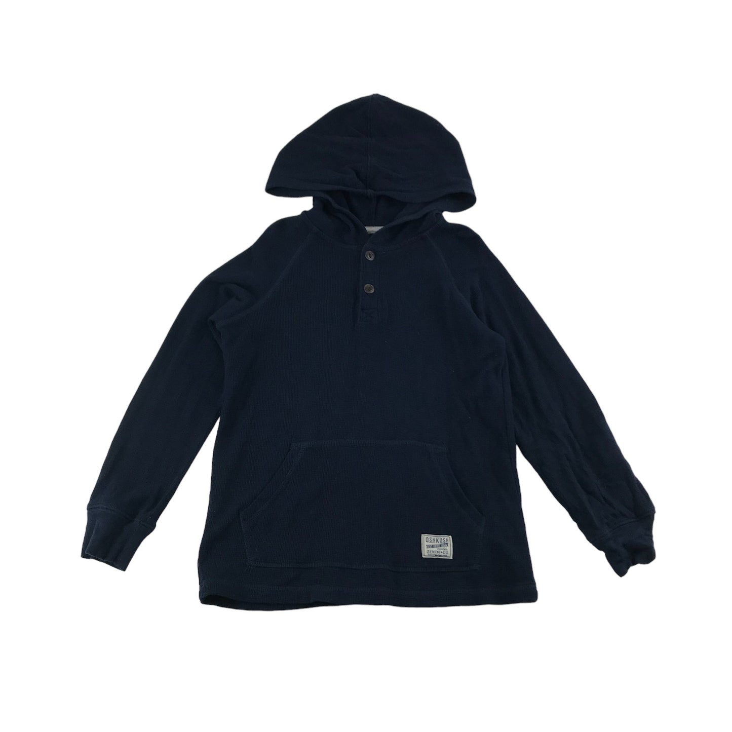 Oshkosh Hoodie Age 8 Navy Blue Knitted Style Cotton Jersey