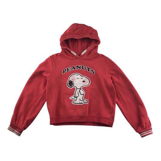 M&S hoodie 11-12 years red Peanuts print design