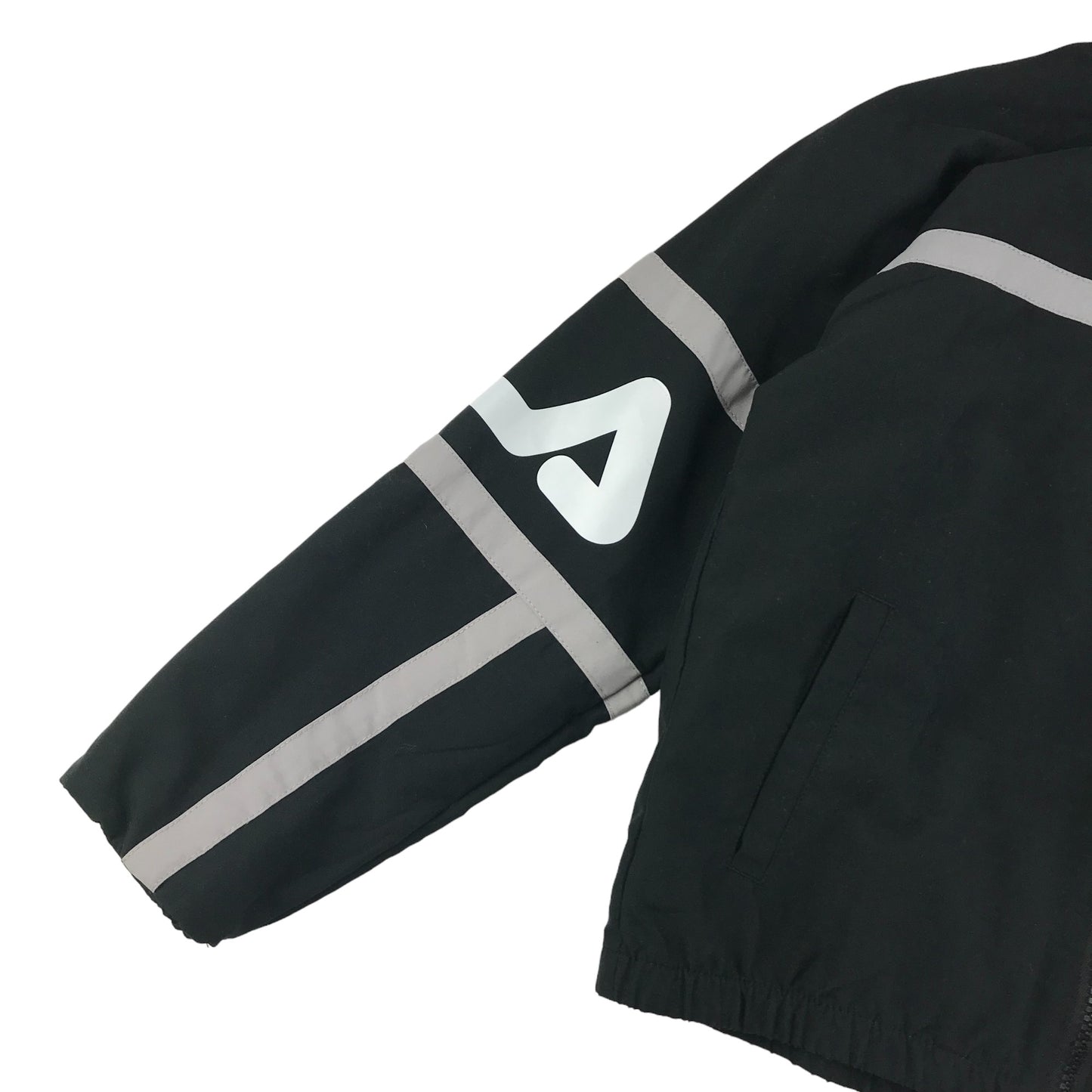 Fila Jacket Age 8 Black Light Hooded Windbreaker