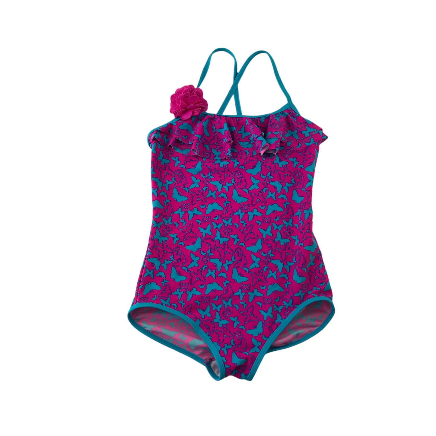 George swimsuit 9-10 years pink butterfly print one piece cossie