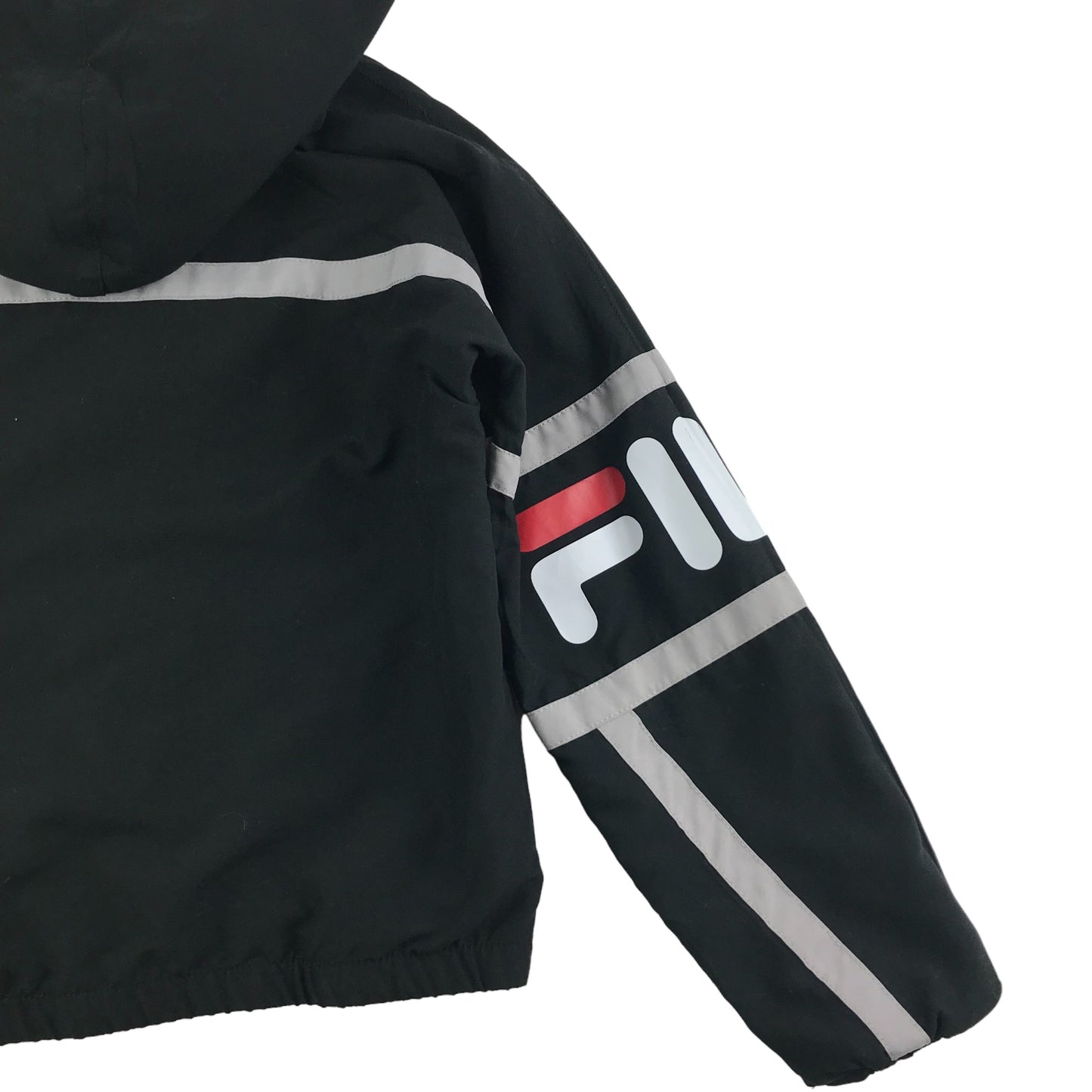 Fila Jacket Age 8 Black Light Hooded Windbreaker