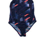 Decathlon swimsuit 10-11 years navy blue graphic print one piece cossie