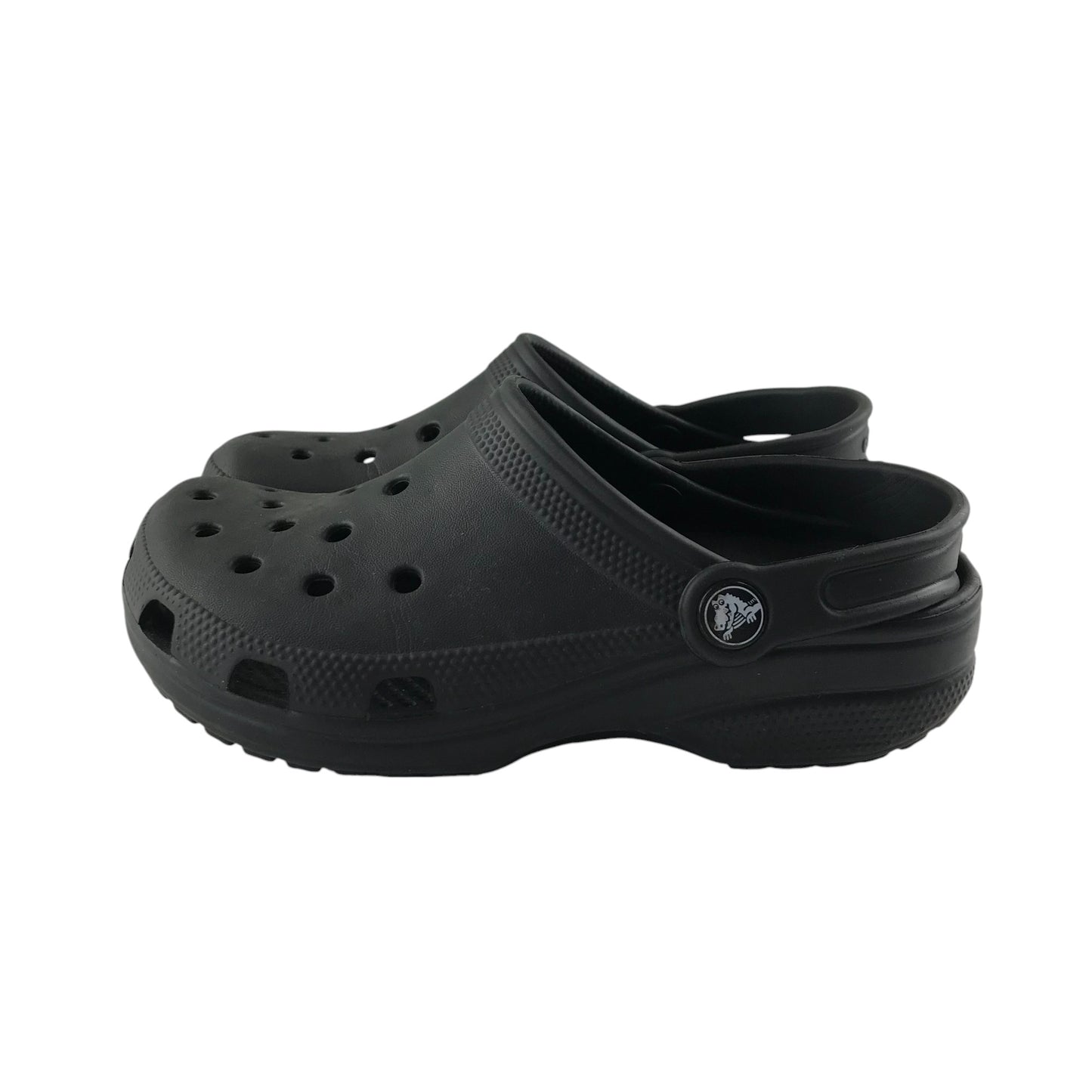 Crocs clogs shoe size 2 black slip on sandals with ankle straps