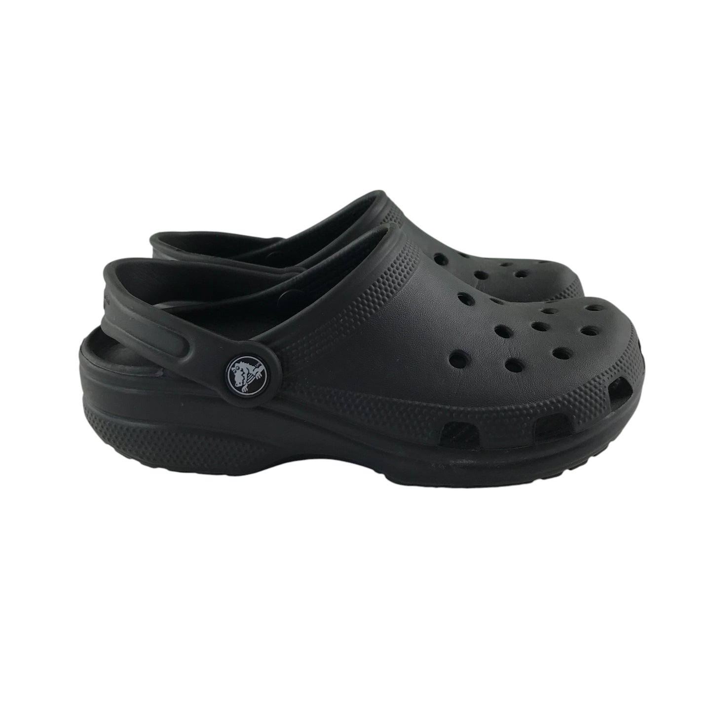 Crocs clogs shoe size 2 black slip on sandals with ankle straps