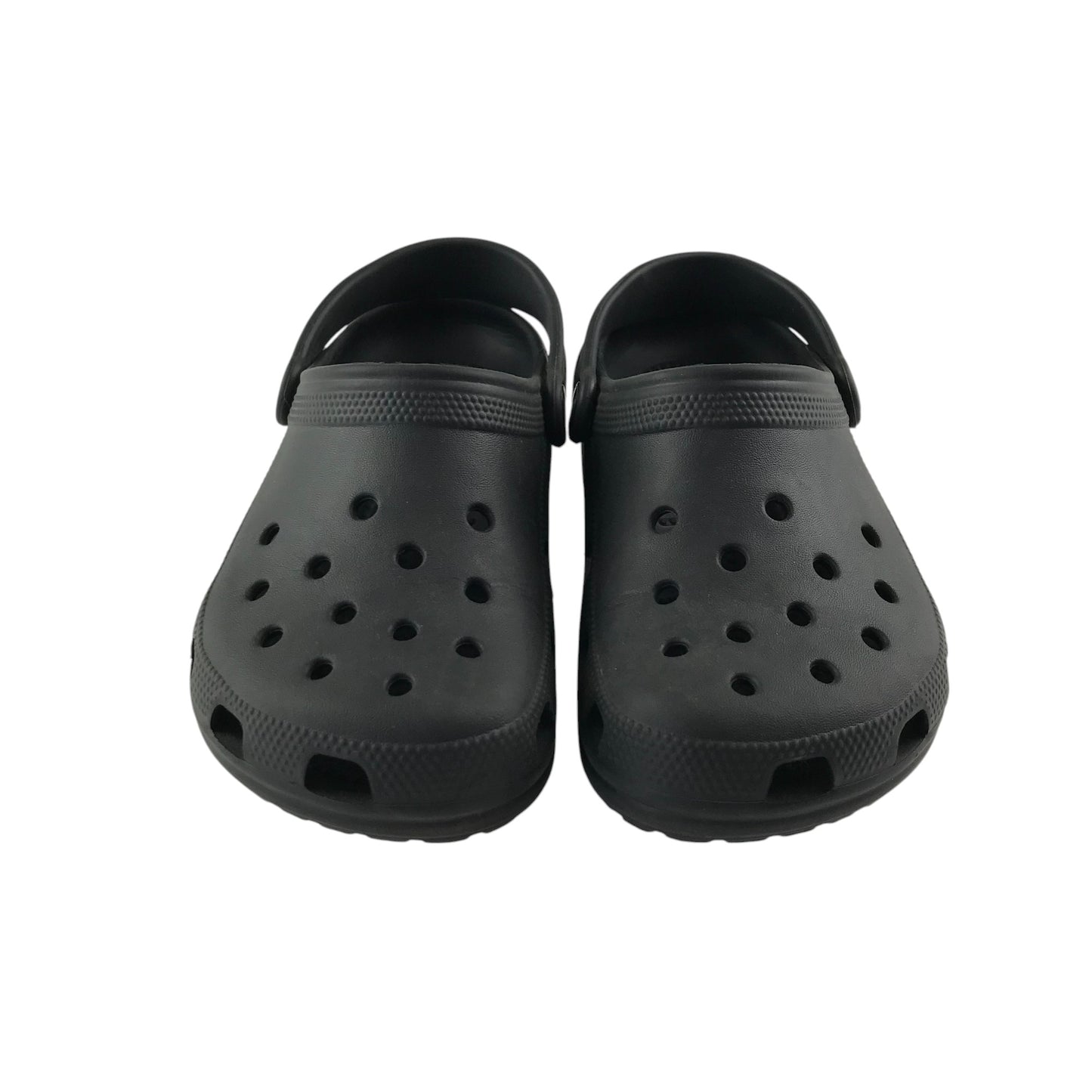 Crocs clogs shoe size 2 black slip on sandals with ankle straps