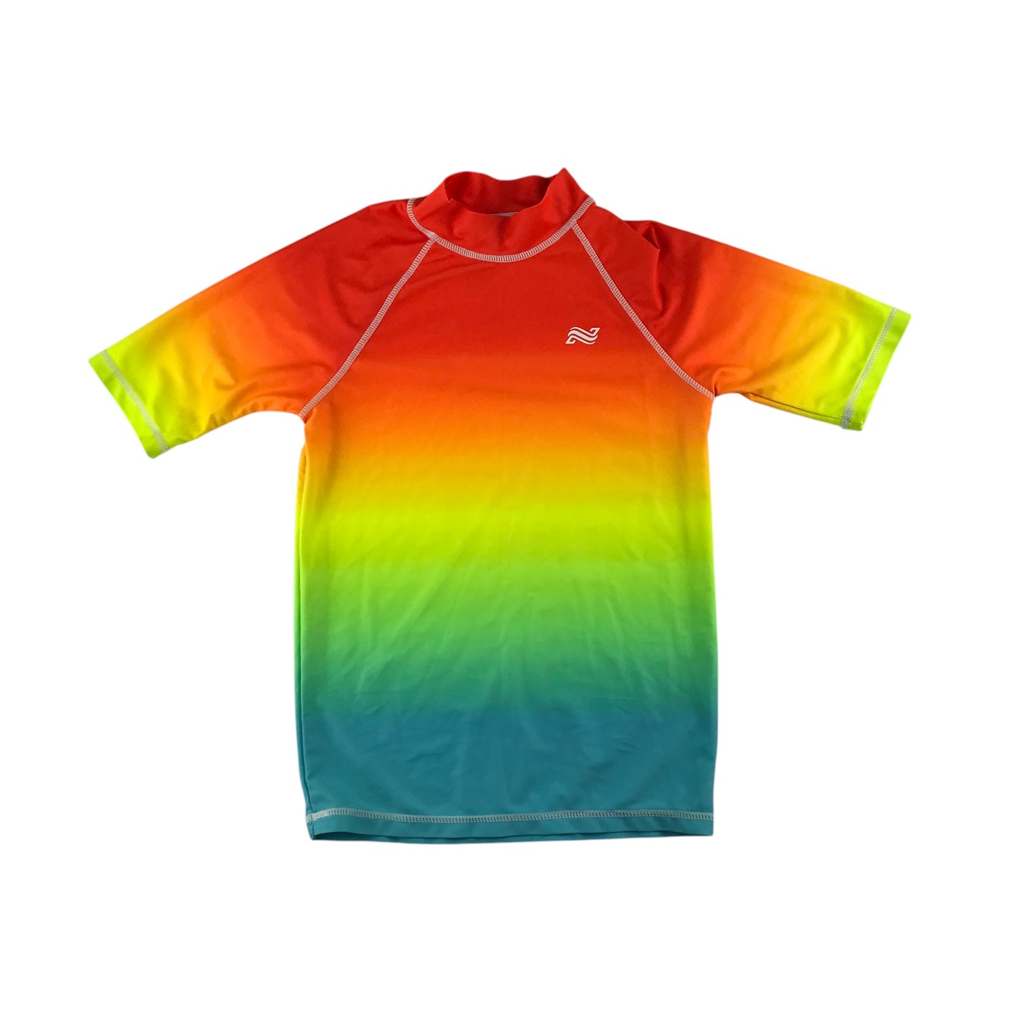 Next swim top 9-10 years multicolour gradient short sleeve