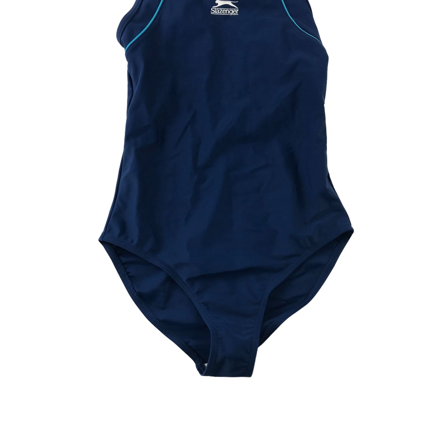 Slazenger swimsuit 13 years navy blue plain one piece cossie