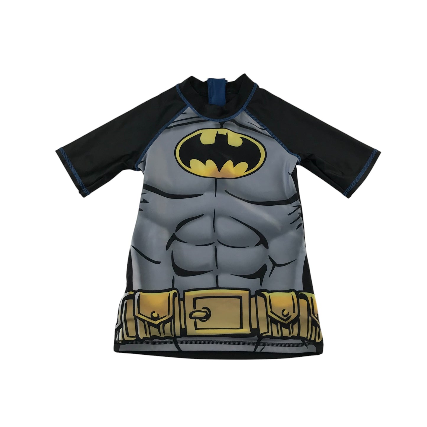 Batman swim top 9-10 years grey printed short sleeve