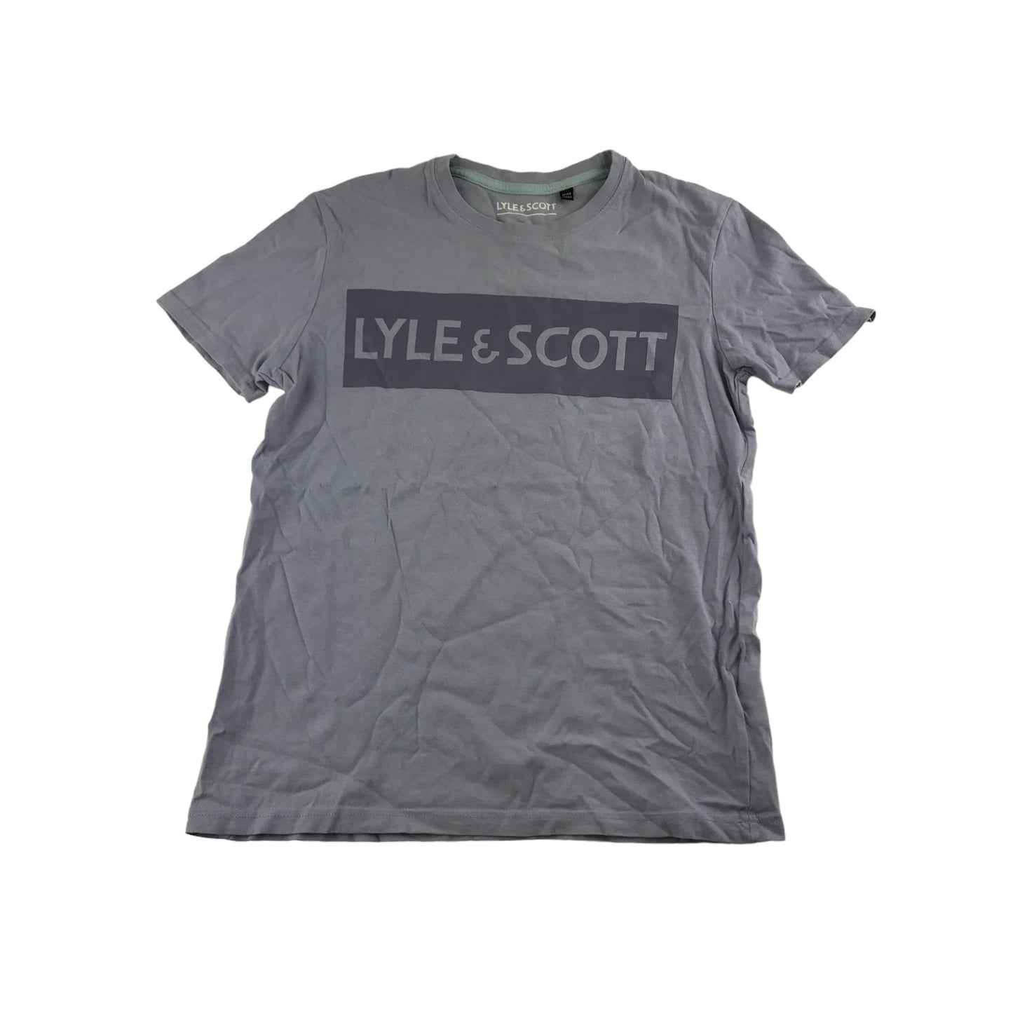 Lyle & Scott T-shirt Age 12 Grey Short Sleeve Cotton