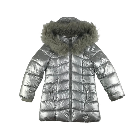 Matalan Jacket Age 8 Silver Puffer Parka