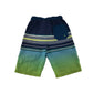 Next swim trunks 7-8 years navy and green stripy pattern shorts