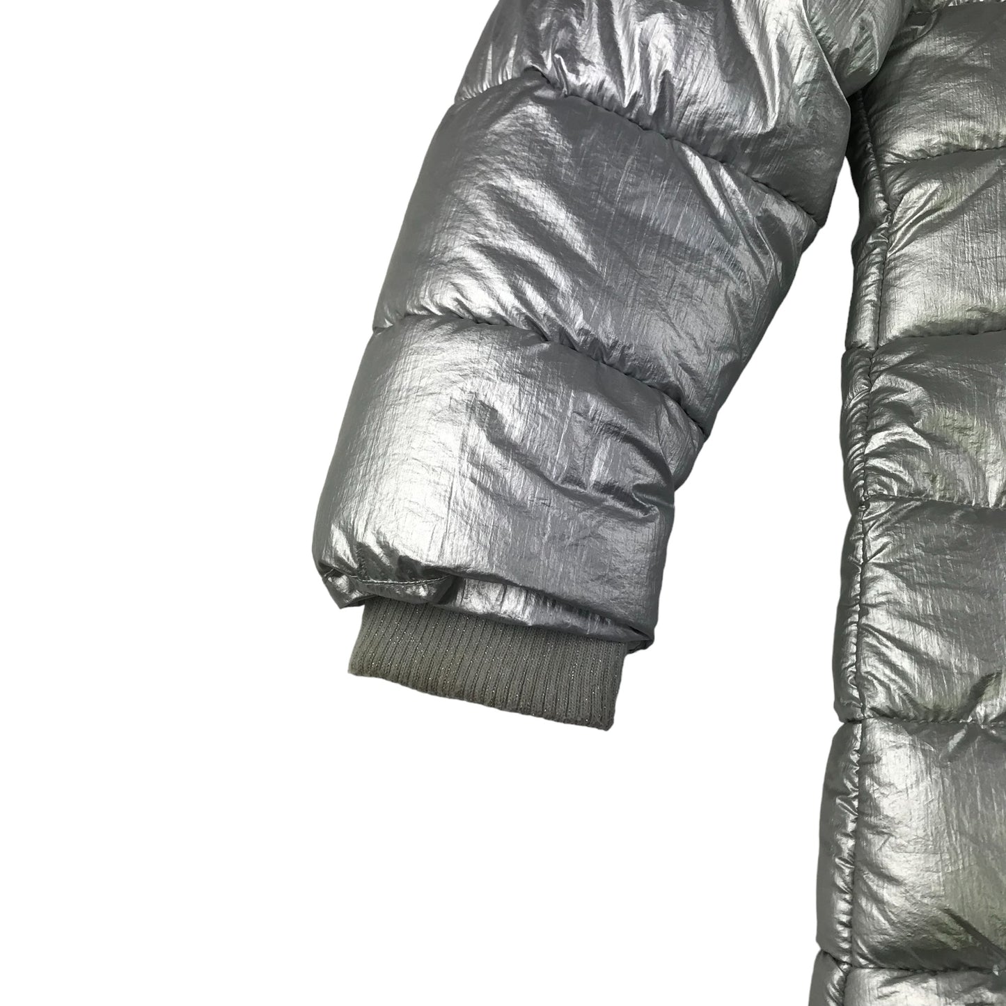 Matalan Jacket Age 8 Silver Puffer Parka