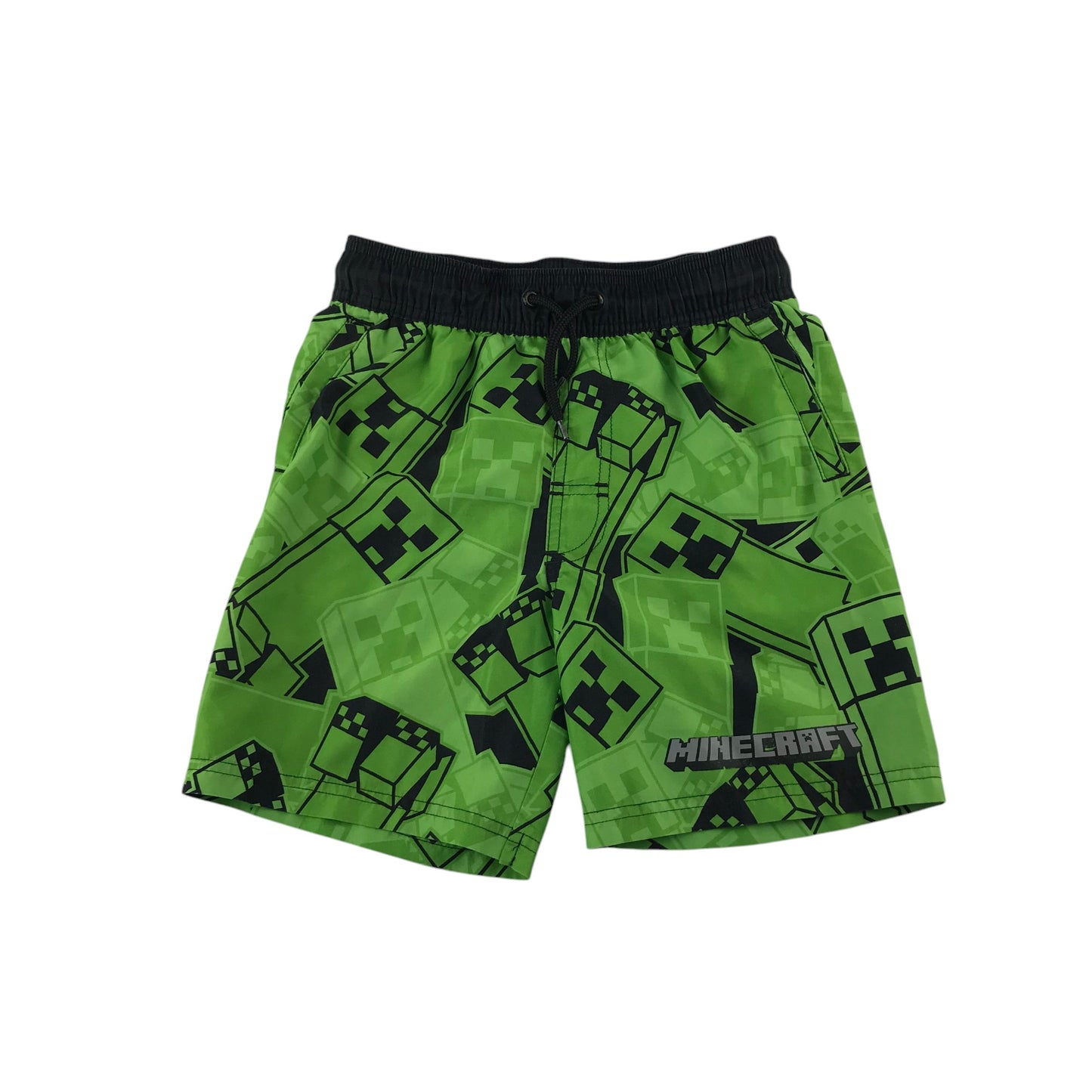 Nutmeg swim trunks 7-8 years green Minecraft shorts