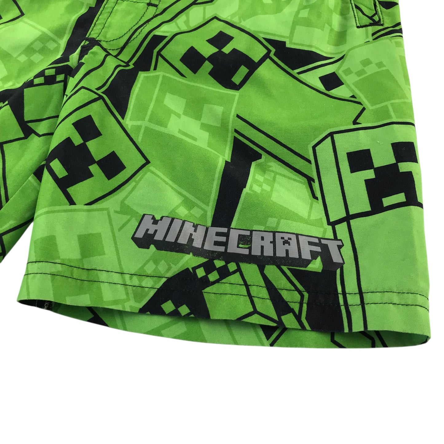 Nutmeg swim trunks 7-8 years green Minecraft shorts